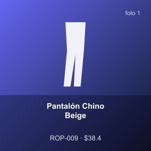 Pantalón Chino Beige